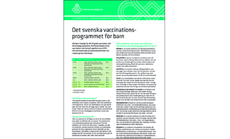 Omslag till Vaccination för barn. Information till vårdnadshavare