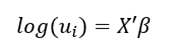 log(ui)=X'β