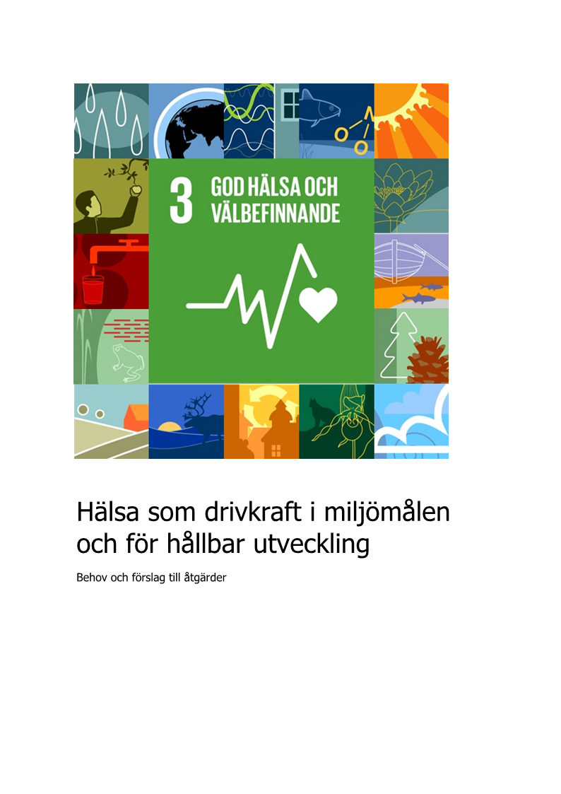 Hälsa som drivkraft i miljömålen och för hållbar utveckling – Behov och förslag till åtgärder