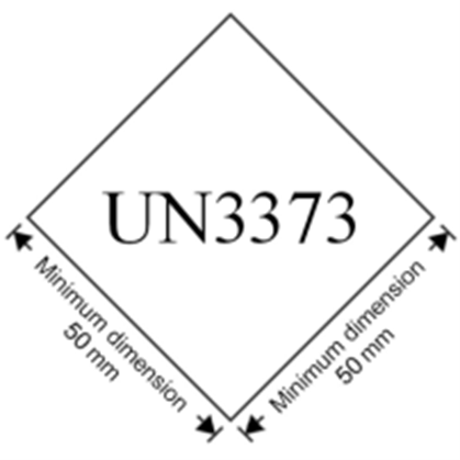 Etikett för UN 3373
