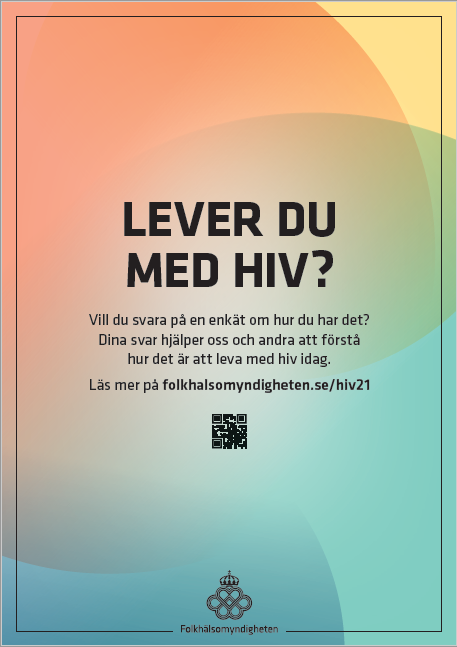 Lever du med hiv? Studieannons. Poster.