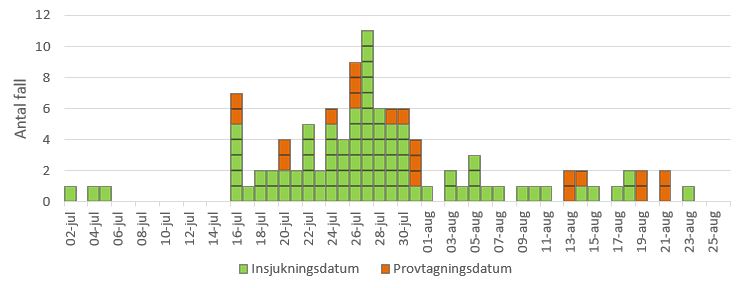 Flest smittade i juli.