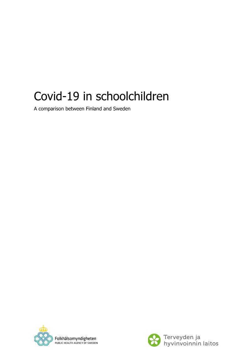 Covid-19 in schoolchildren – A comparison between Finland and Sweden