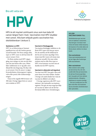 Bra att veta om HPV