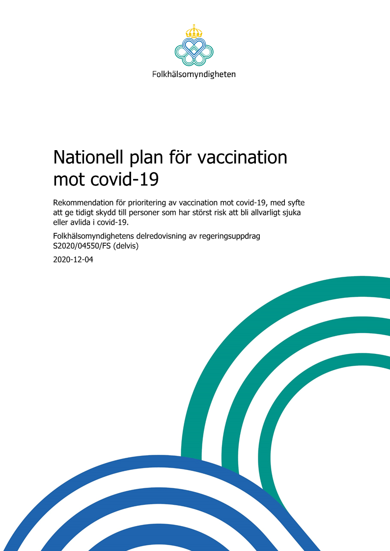 Nationell plan för vaccination mot covid-19 (delrapportering 1)