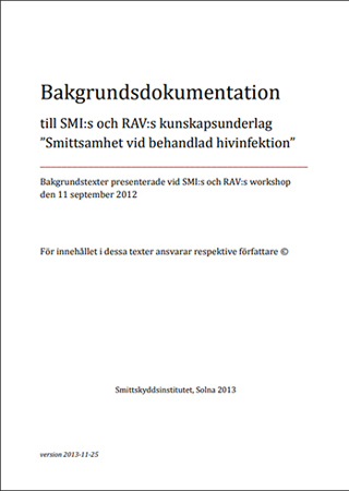 Bakgrundsdokumentation till rapporten Smittsamhet vid behandlad hivinfektion